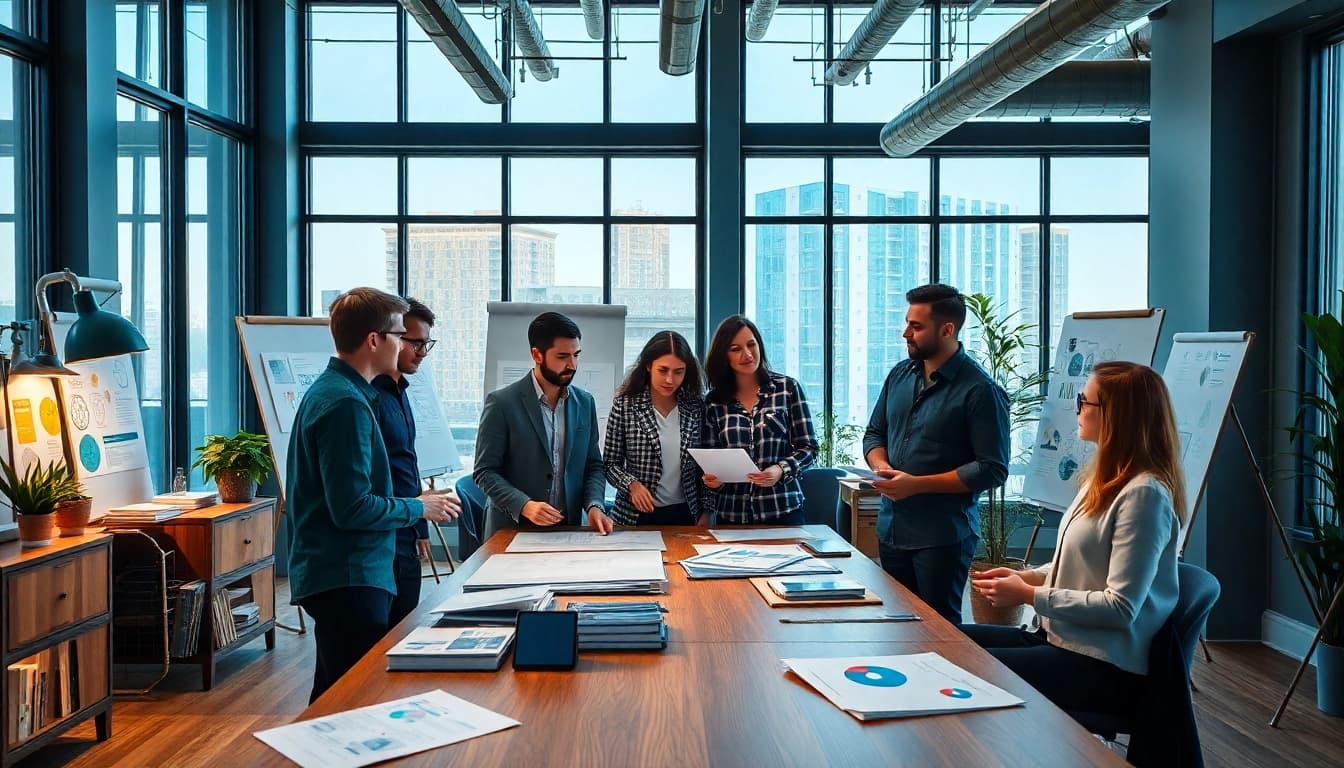 Creative team at a branding agency Melbourne developing innovative strategies.