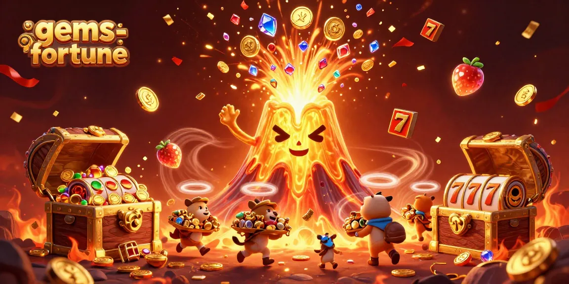 Experience treasures from the gems-fortune volcano as coins and jackpots explode with ample wins.