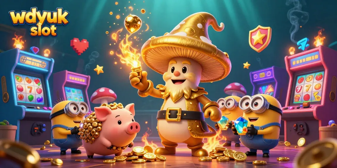 Enter the thrilling realm of wdyuk slot with vibrant golden elements and dynamic gaming action.