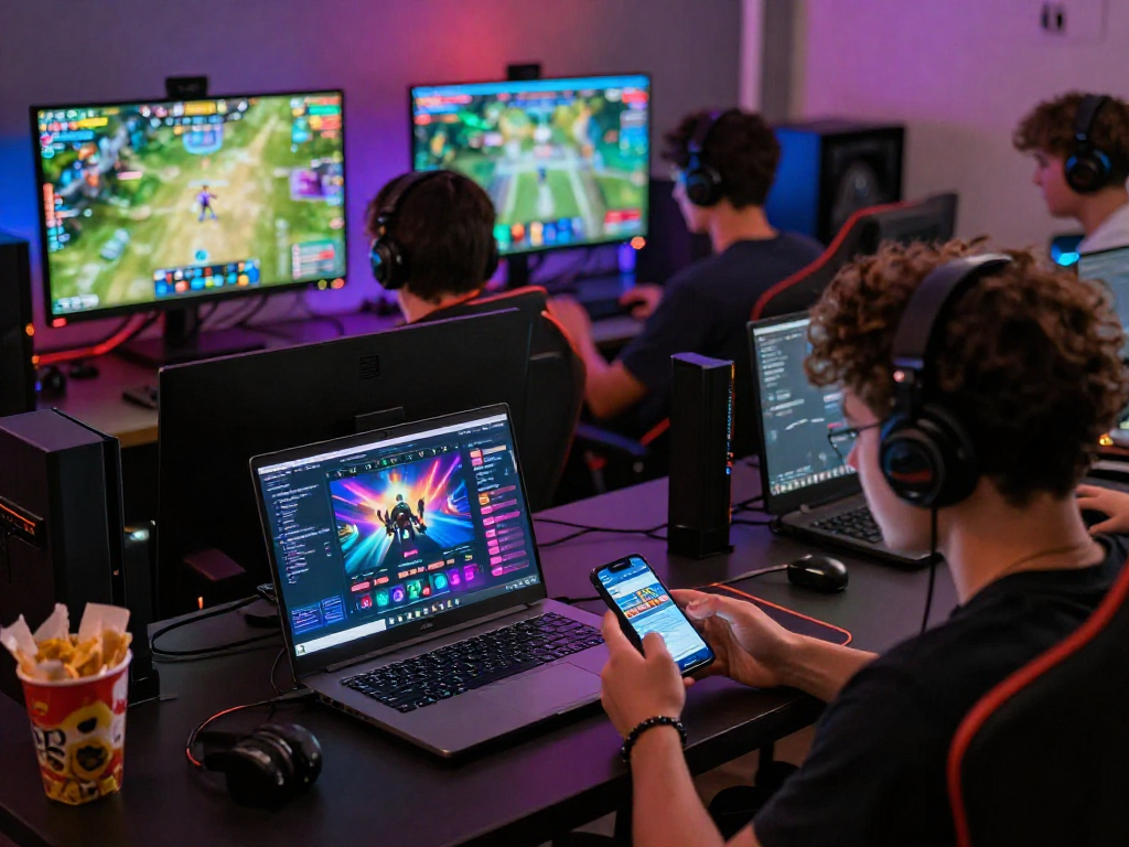 Bola88 online gaming group enjoying interactive digital gaming experiences.