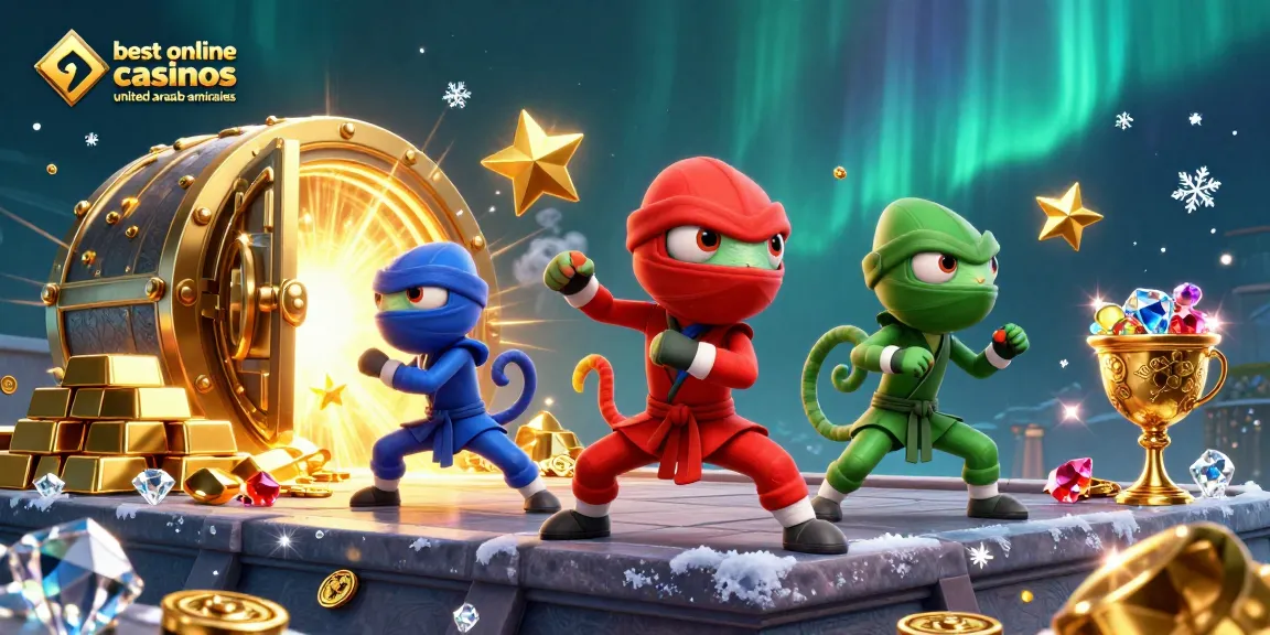 Experience the thrill of the best online casinos united arab emirates with vibrant chameleon ninjas and gold treasures.
