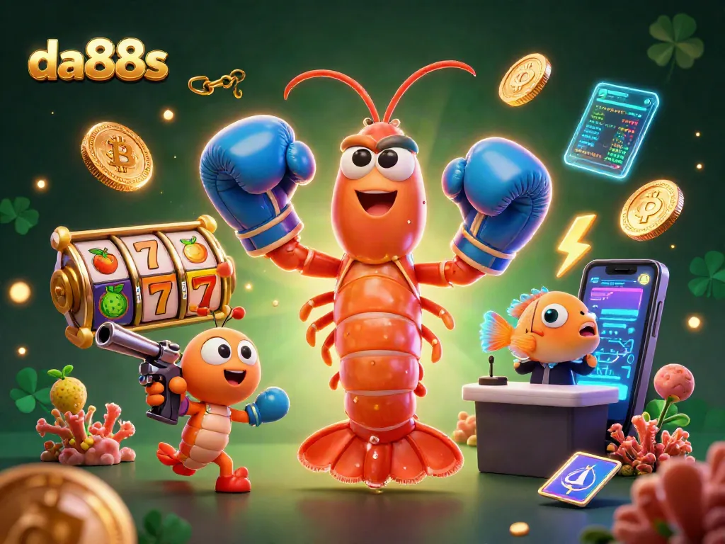 Engage in exciting jackpots at da88s with vibrant 3D casino characters and colorful slot elements.