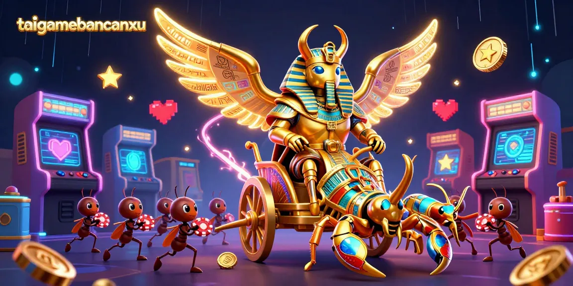 Experience the magic of taigamebancaanxu with vibrant casino-themed characters and elements in a dynamic, 3D gaming scene.