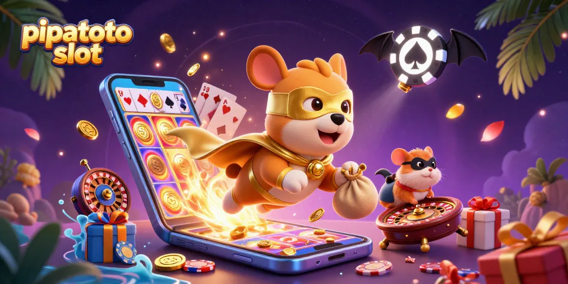 Experience the excitement of pipatoto slot with dynamic characters amidst colorful gaming action and vibrant elements.