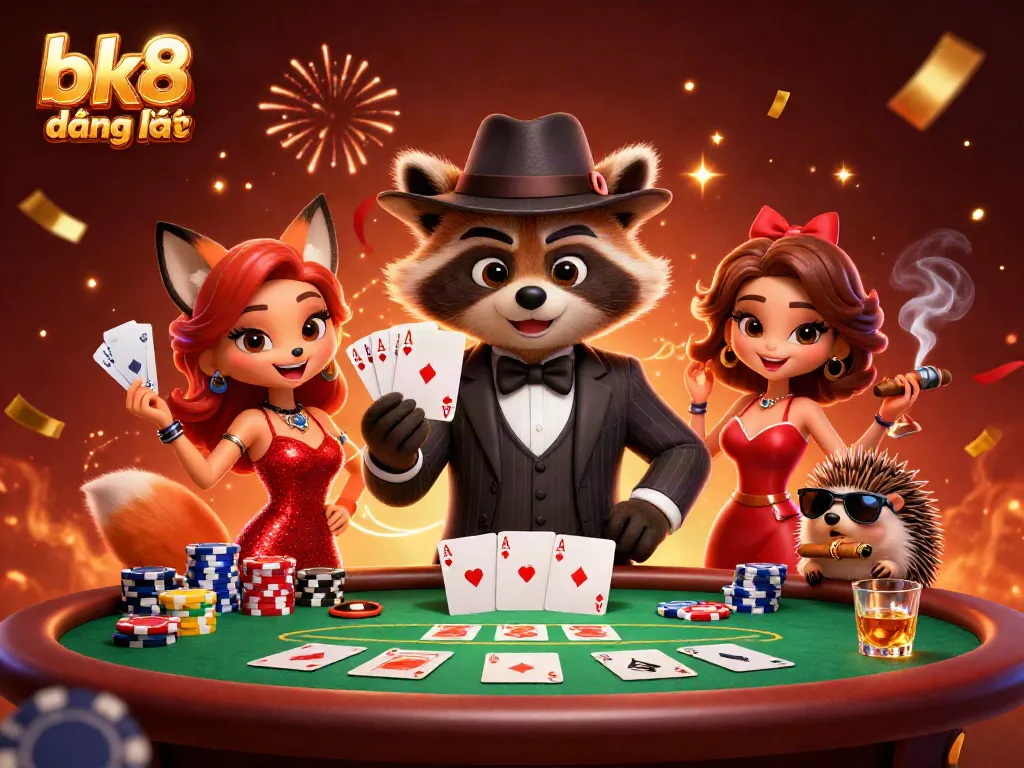 Experience thrilling poker action with bk8 đăng nhập while enjoying a vivid casino scene filled with excitement.