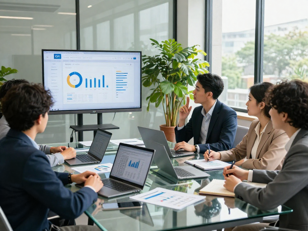 Team discussing financial strategies at the XPAY33 official site conference table