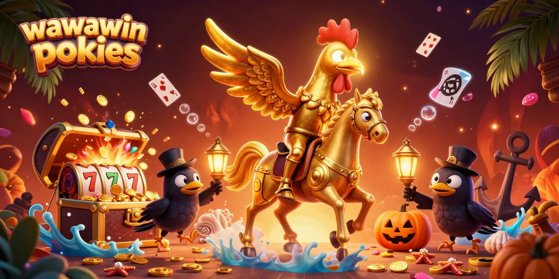 Experience thrilling wawawin pokies with vibrant characters in an engaging casino setting.