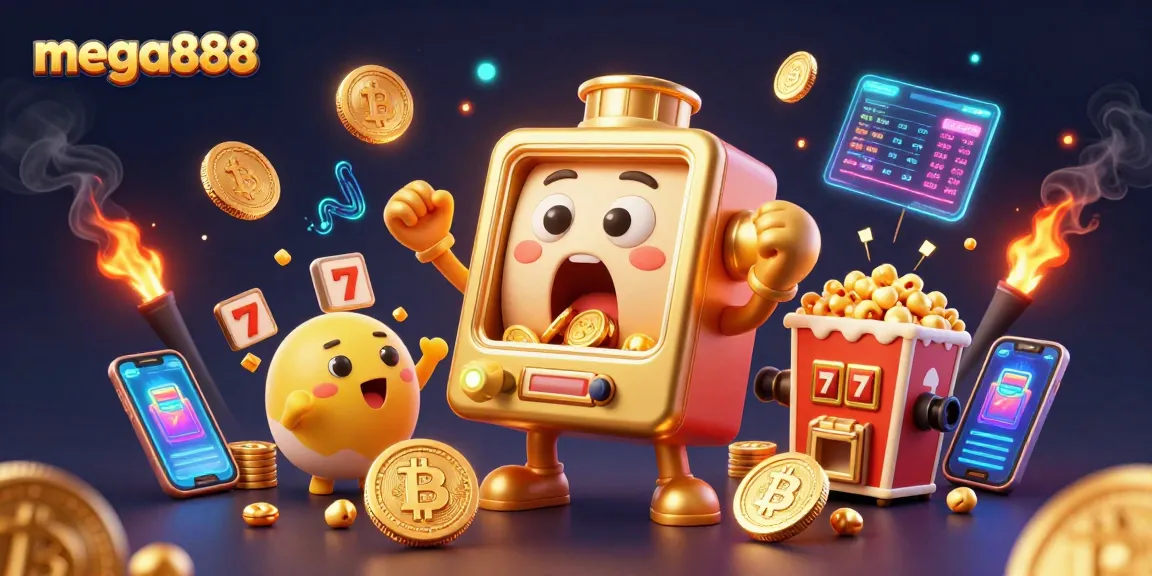 Experience mega888's thrilling jackpots with vibrant 3D slot machines and dynamic casino elements.