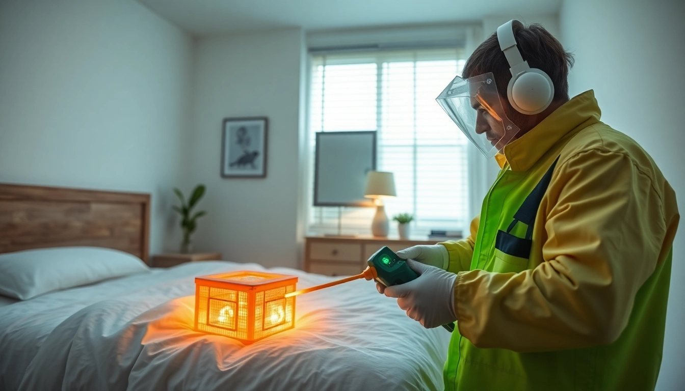 Implementing effective bed bug pest control with a focused inspection in a clean environment.