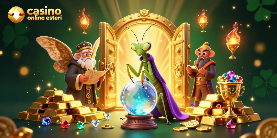 Esplora il magico mondo dei casino online esteri con un'immagine vibrante di fortuna e gioielli.