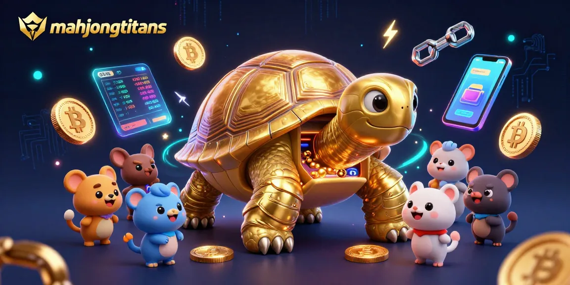 Enjoy mahjongtitans gameplay with vibrant animals and glowing crypto elements in dynamic action.