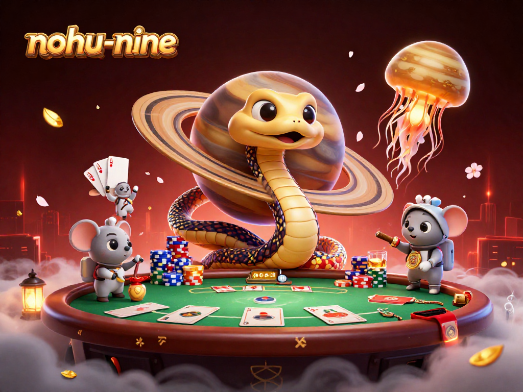 Engage in exciting nohu-nine action with astronaut mice betting on a cosmic roulette scene.