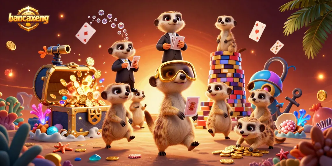 Engage in bancaxeng's thrilling underwater casino experience with lively meerkats guarding treasures.
