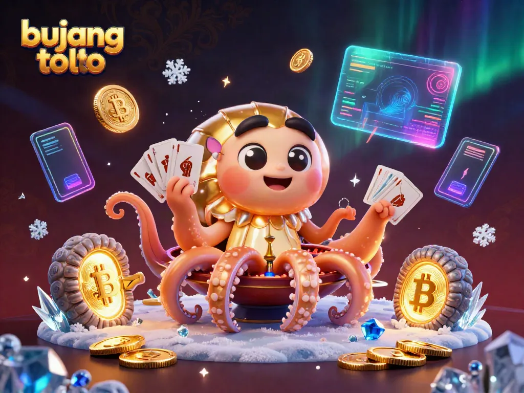 Experience exciting gambling with bujang toto through this immersive 3D casino illustration.