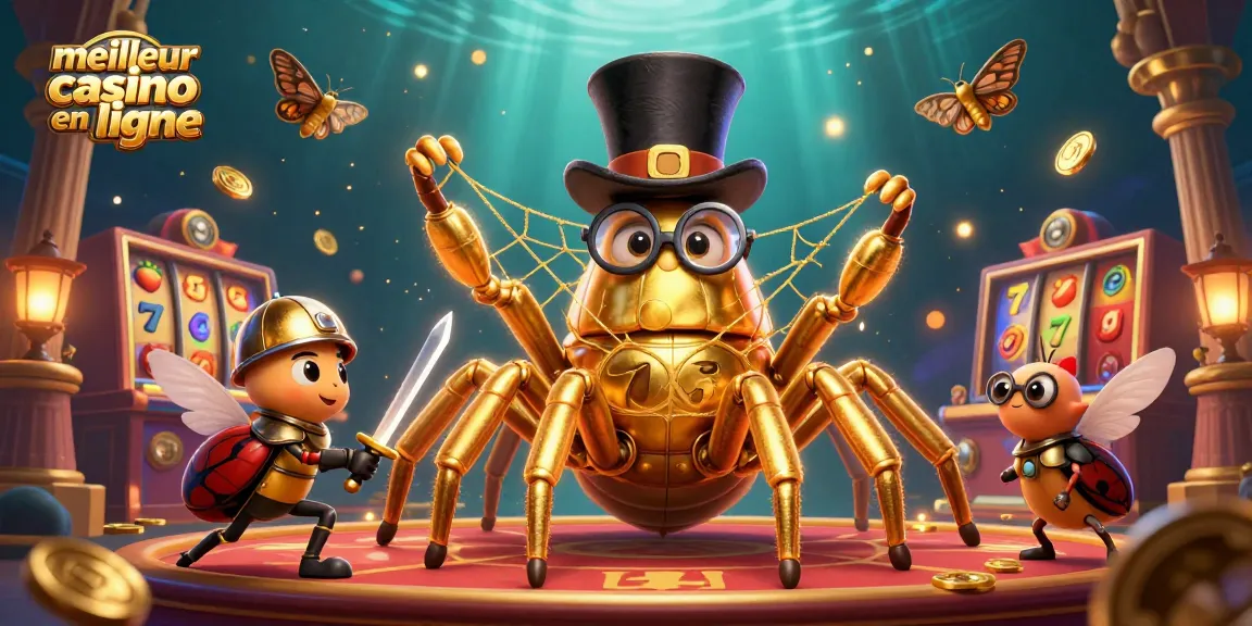 Découvrez les joies du meilleur casino en ligne avec une illustration dynamique et captivante de jeux de machines à sous.