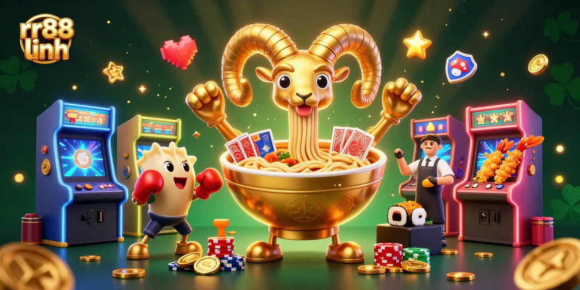 Engaging illustration featuring rr88 linh with dynamic casino-themed elements and colorful gaming atmosphere.