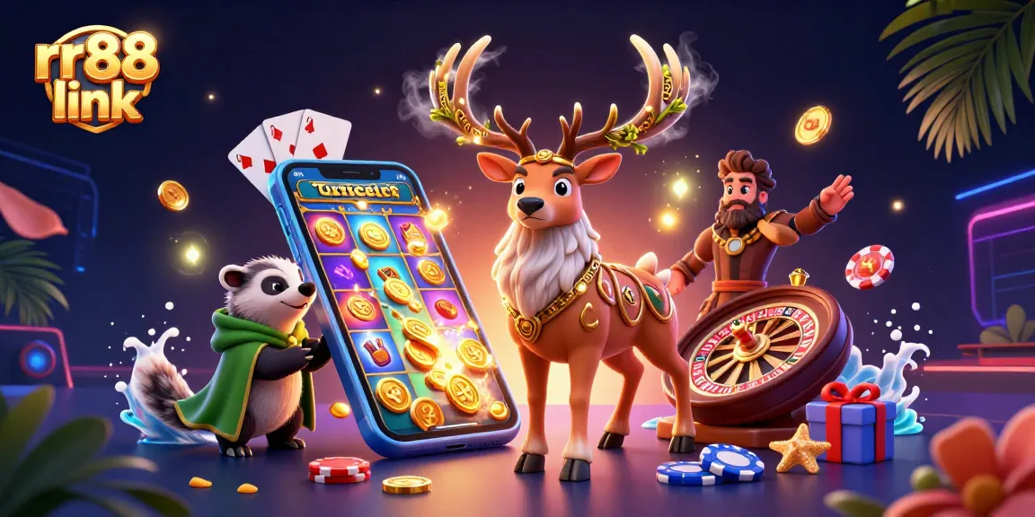 Experience the thrills of gaming with the rr88 link, showcasing colorful slots and dynamic characters.