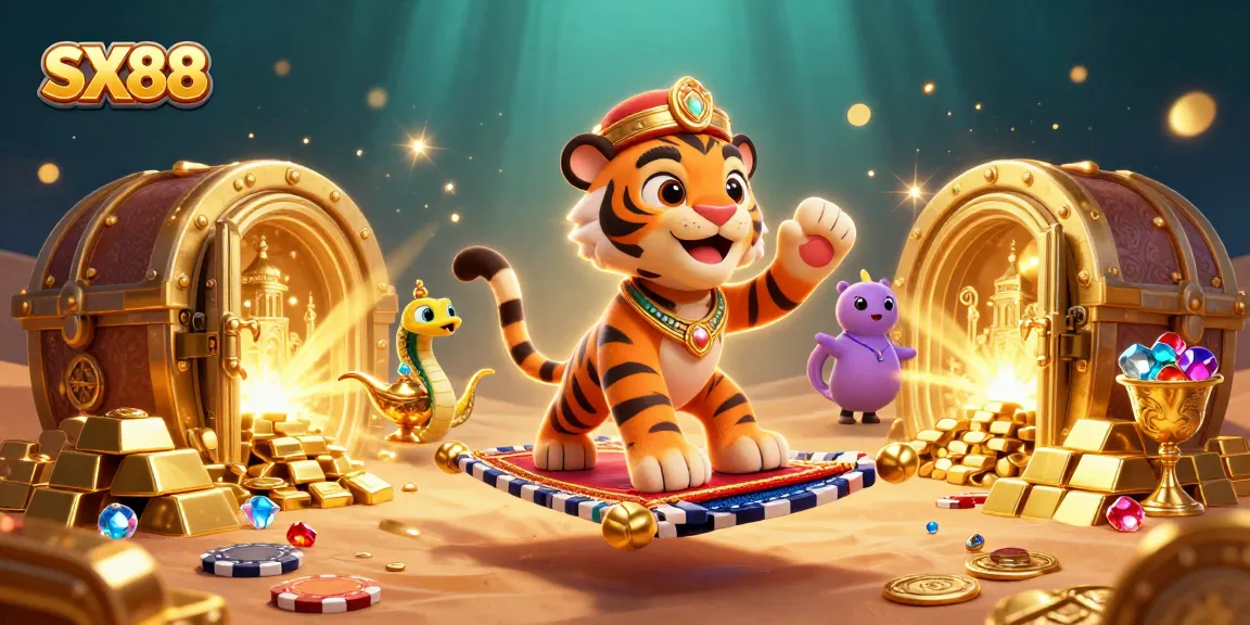 SX88 invites players to win big amid treasures in a dazzling Arabian-themed casino adventure.