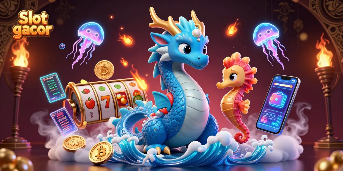 Experience thrilling Slot gacor gameplay with vibrant dragons and cryptos in an engaging scene.