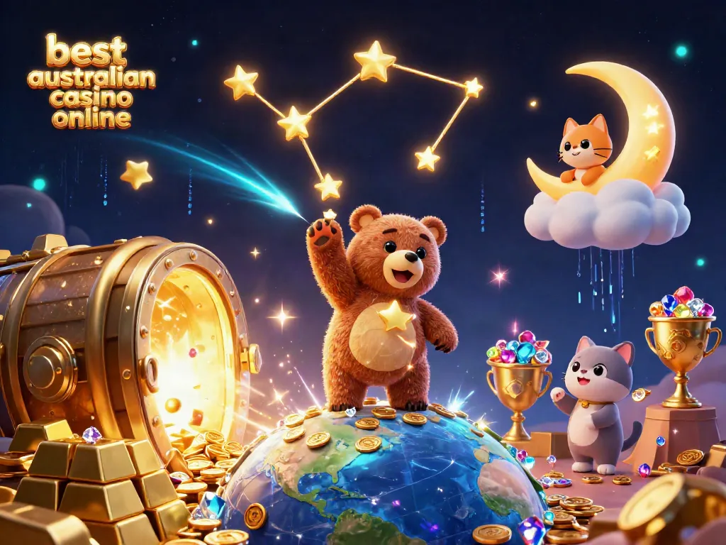 Dive into the thrill of the best australian casino online with vibrant gaming elements and magical characters.