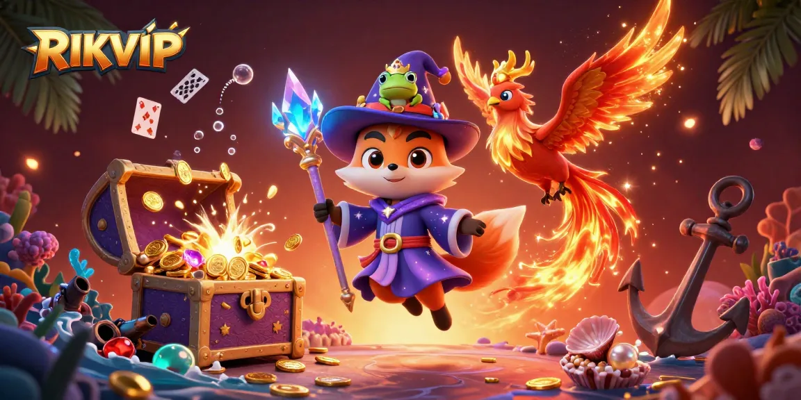 Engage with RIKVIP's exciting 3D casino adventure featuring enchanting characters and underwater treasures.