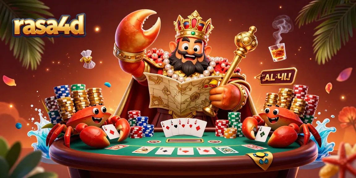 Menggenggam peta harta karun, raja kepiting emas dari rasa4d memimpin permainan kartu poker yang menegangkan.