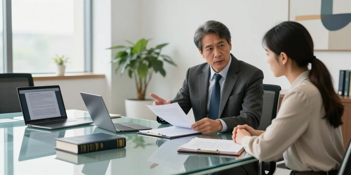 Consultation with a lawyer in a modern office, guiding clients on legal issues—hop over to these guys for expert advice.