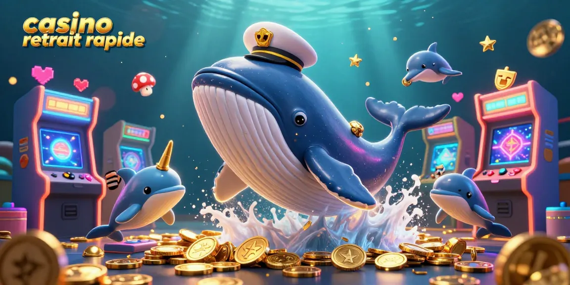 Profitez des gains rapides avec casino retrait rapide, illustré par des personnages marins cartoon jouant.