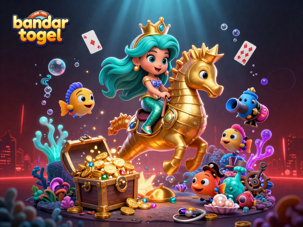 Experience the excitement of bandar togel with vibrant underwater treasures and lively characters.