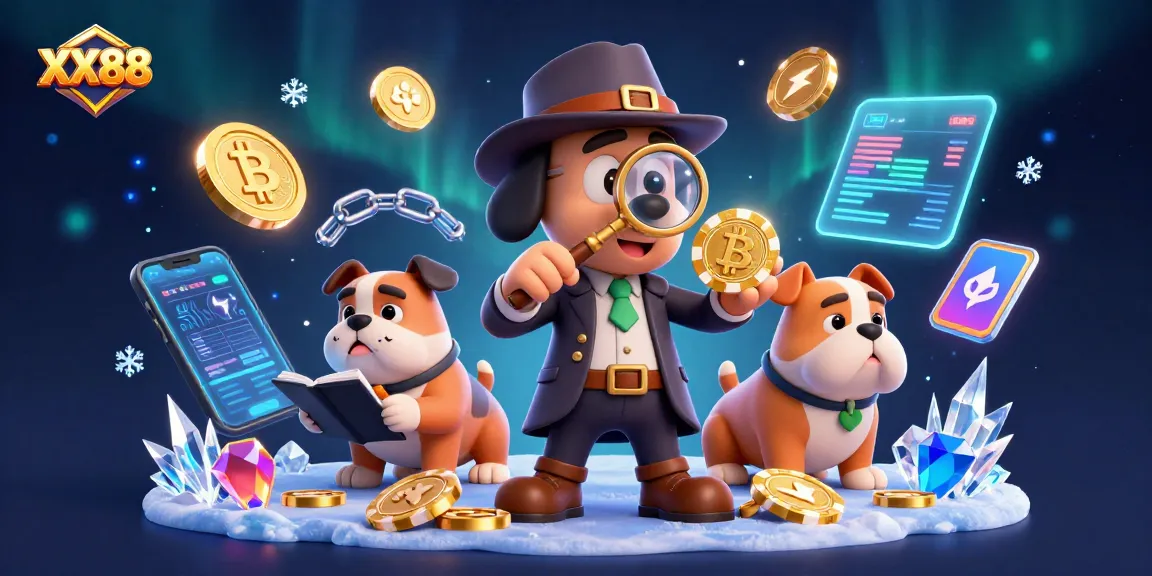 Engage in gaming strategy with XX88 while exploring colorful poker chips and neon coins.