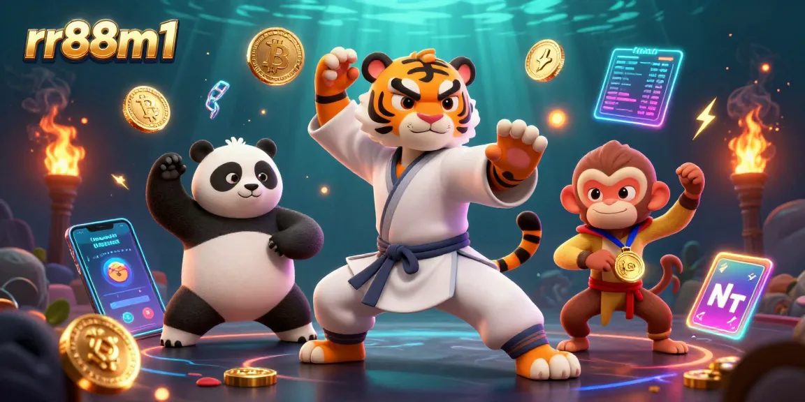 Engage with rr88m1's immersive casino experience featuring a kung fu tiger master and golden treasures.