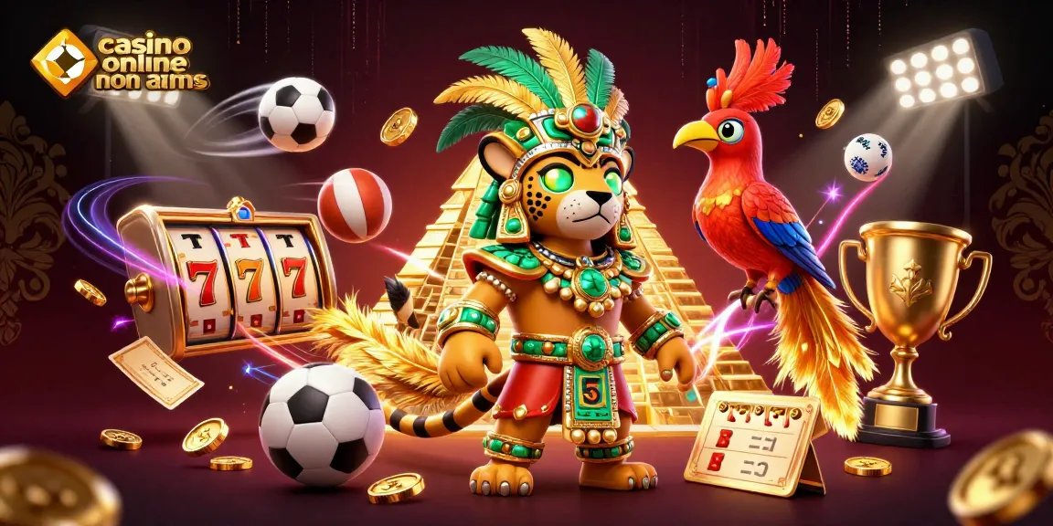 Gioca nei migliori casino online non aams con giaguaro e uccello quetzal in un'illustrazione dinamica.