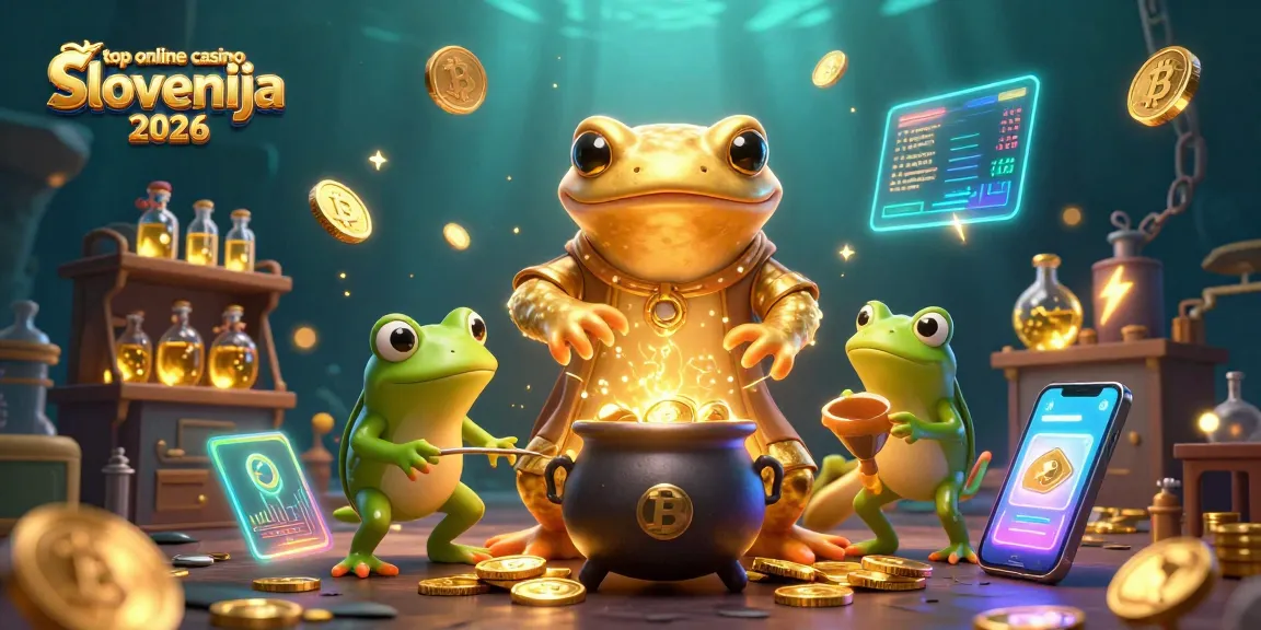 Odkrijte svet iger na srečo s "top online casino slovenija 2026" s čarobnimi elementi in interakcijo likov v dinamični sceni.