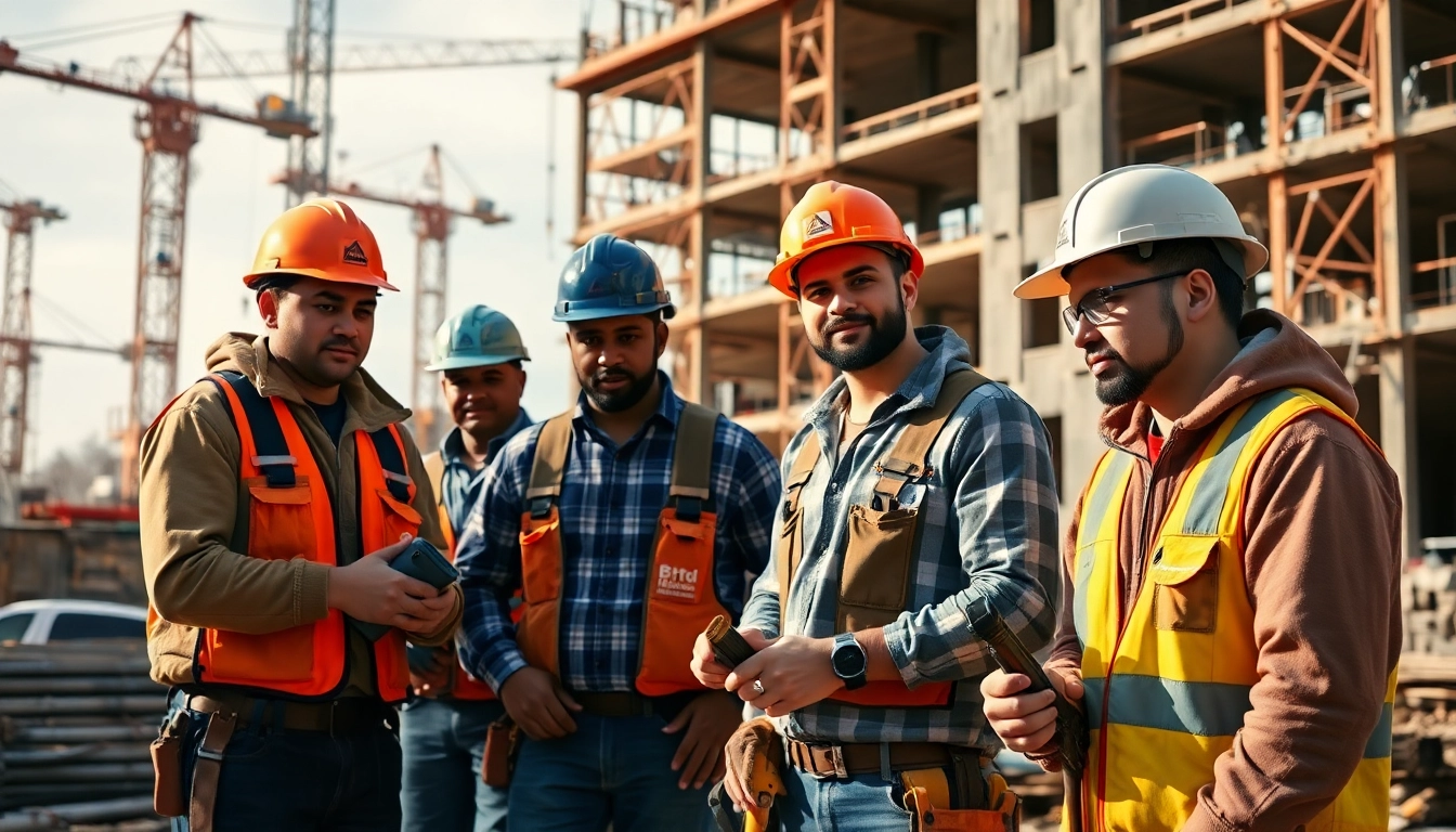 Construction apprenticeship San Antonio showcases diverse apprentices collaborating on-site.