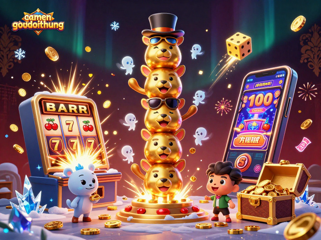 Experience thrilling gameplay with gamenohudoithuong's dynamic slot scenes, featuring vibrant jackpots and winning symbols.