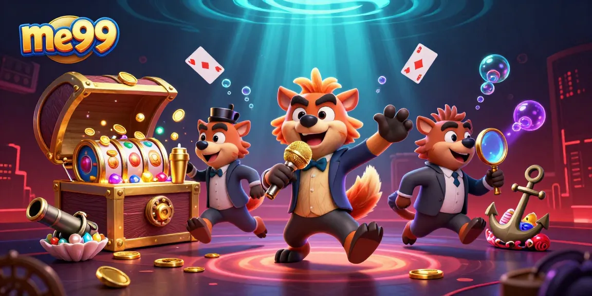 Experience the thrill of me99 with lively hyenas in a dynamic casino club scene.