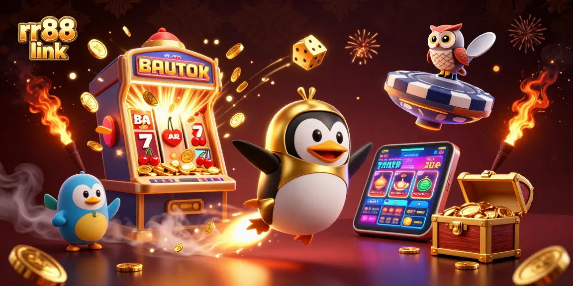 Blast off with the rr88 link as the golden penguin wins big through a vibrant casino adventure.