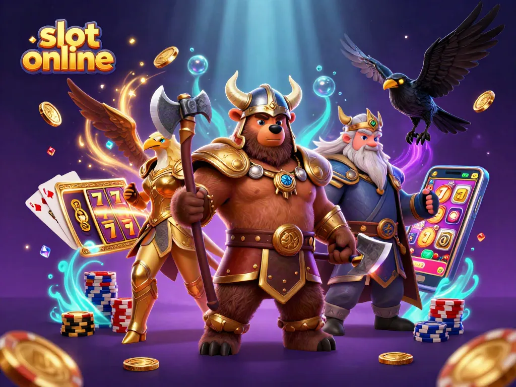 Experience the excitement of slot online gameplay featuring dynamic characters and vibrant casino elements.