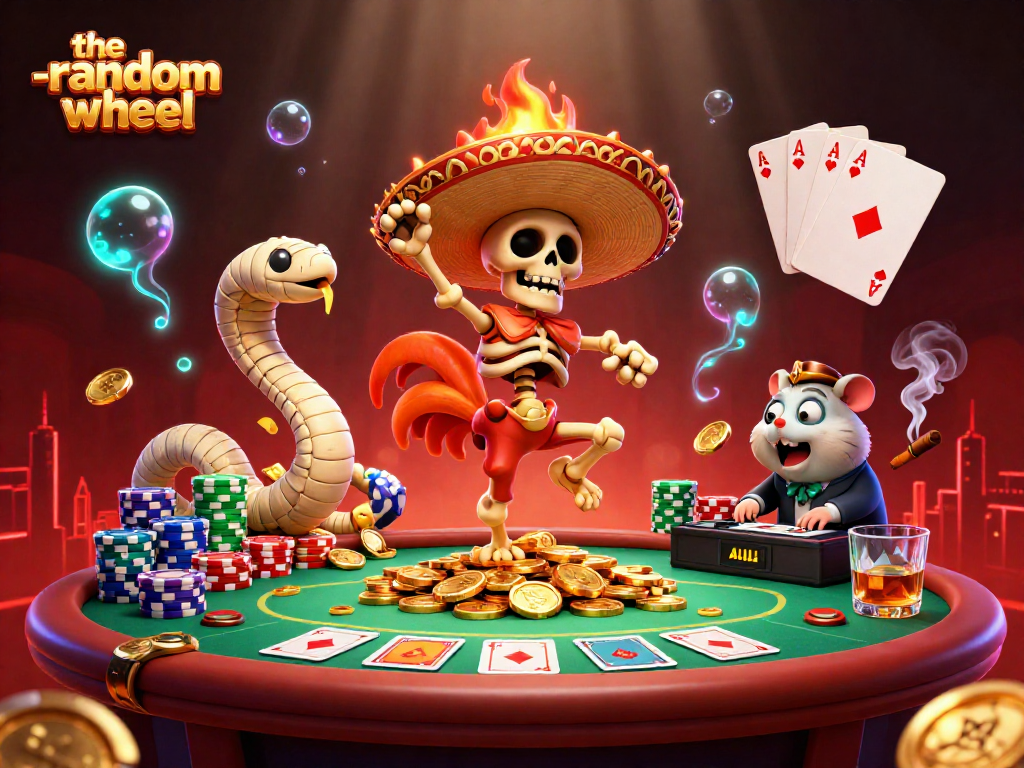 Spin the-random-wheel to win big with thrilling game elements and characters in action!