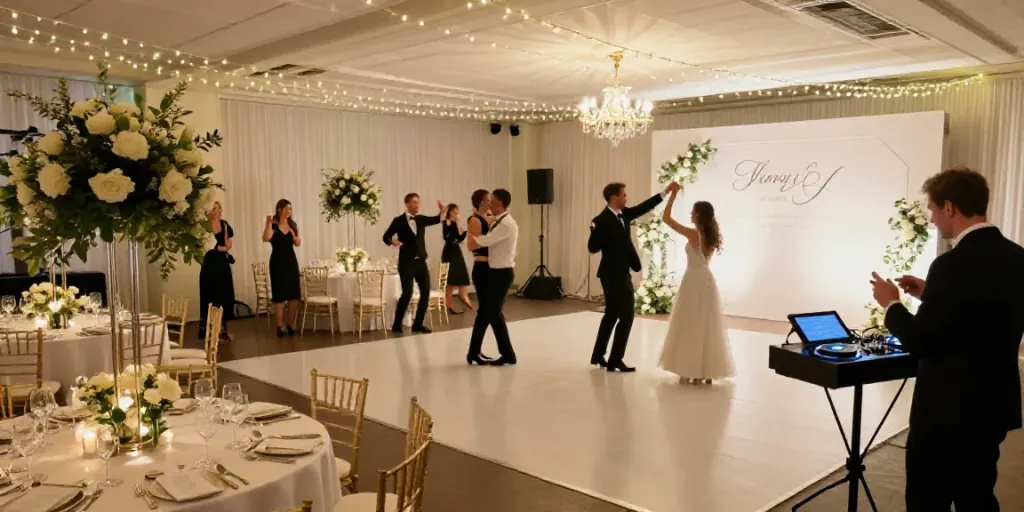 hochzeit DJ berlin brandenburg celebrating at a stunning wedding reception