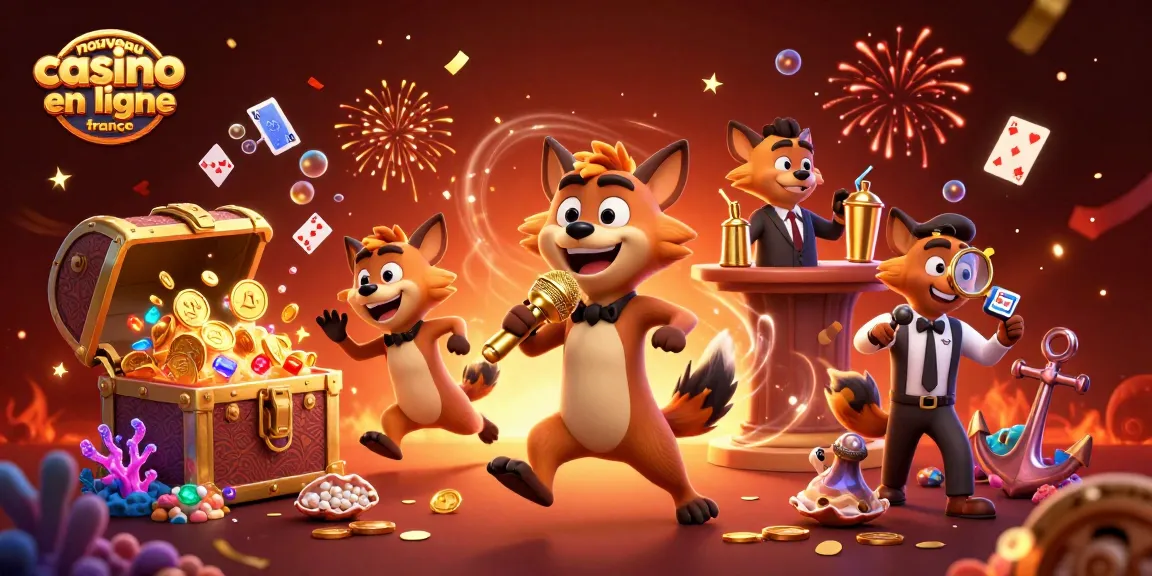 Animation colorée d'hyènes dans un nouveau casino en ligne France, divertissant et dynamique.