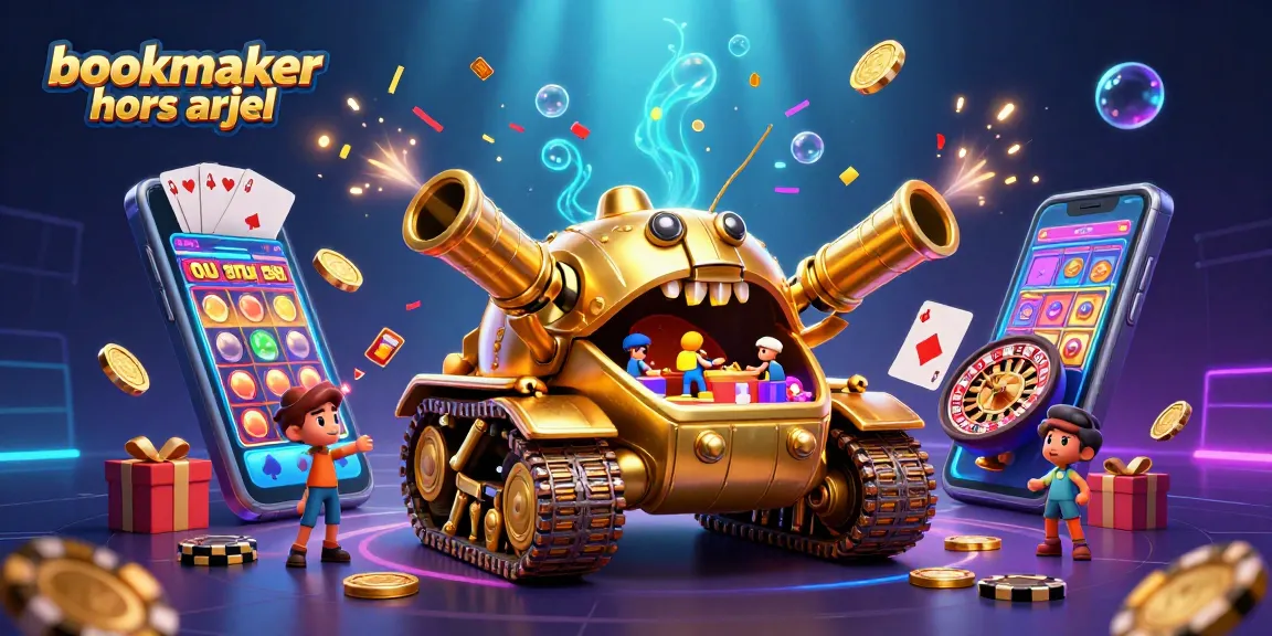 Profitez de la magie du bookmaker hors arjel avec un casino miniature vibrant dans un tank doré.
