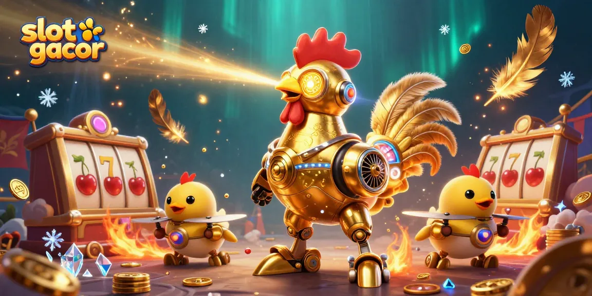 Engage with slot gacor at a vibrant 3D casino illustration featuring dynamic game elements.