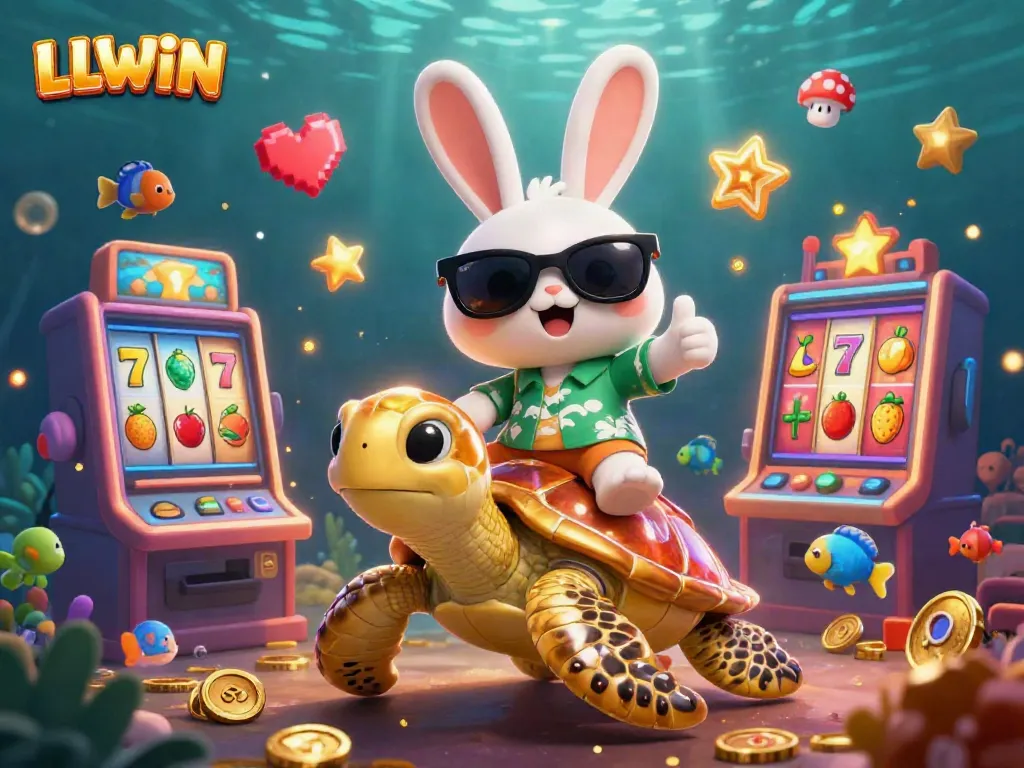 Engage with LLWIN's thrilling casino experience amidst a vibrant underwater adventure.