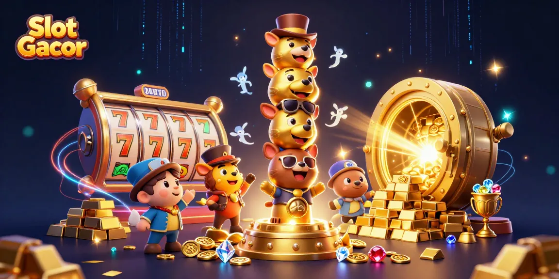 Slot Gacor menghadirkan totem emas 3D dengan harta dan permainan yang menggoda.