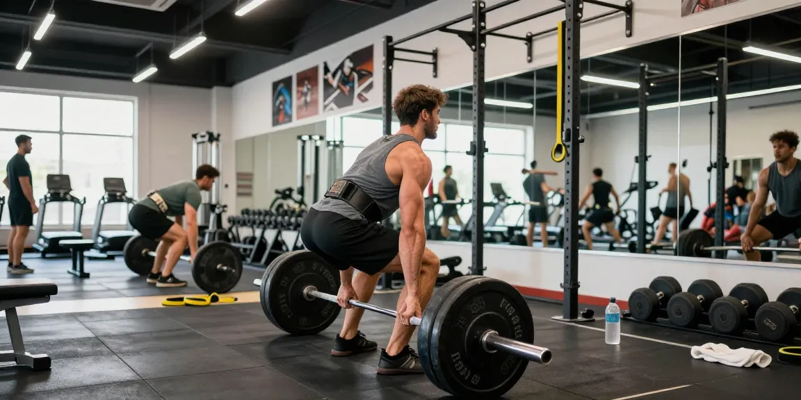 Bodybuilder lifting weights at the Steroid Shop gym for strength and muscle growth.